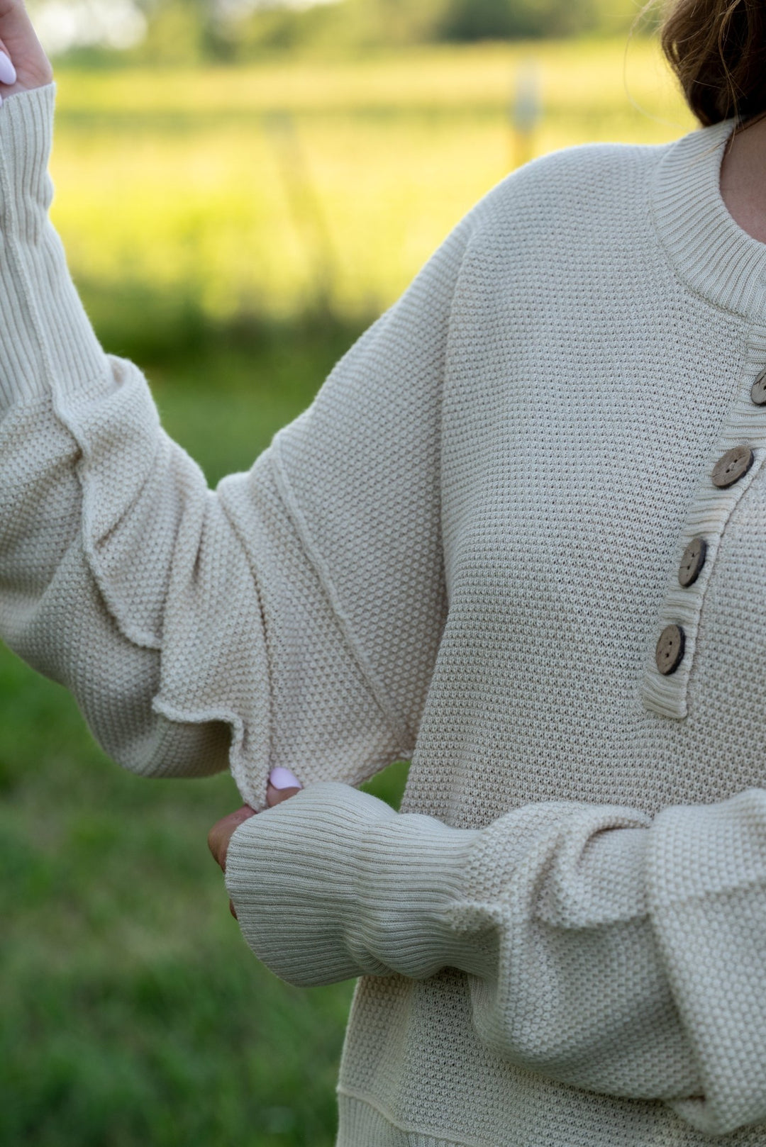 Tatum Knit Henley - Lunabelle West