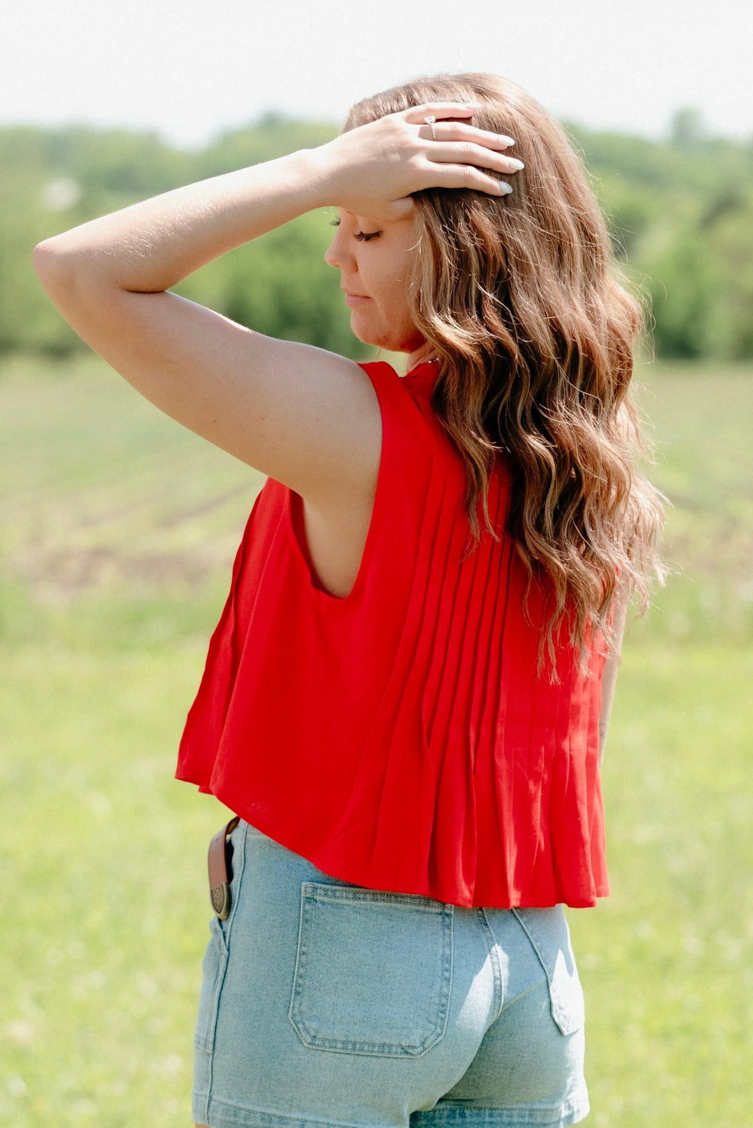 Quinn Pleated Top - Lunabelle West