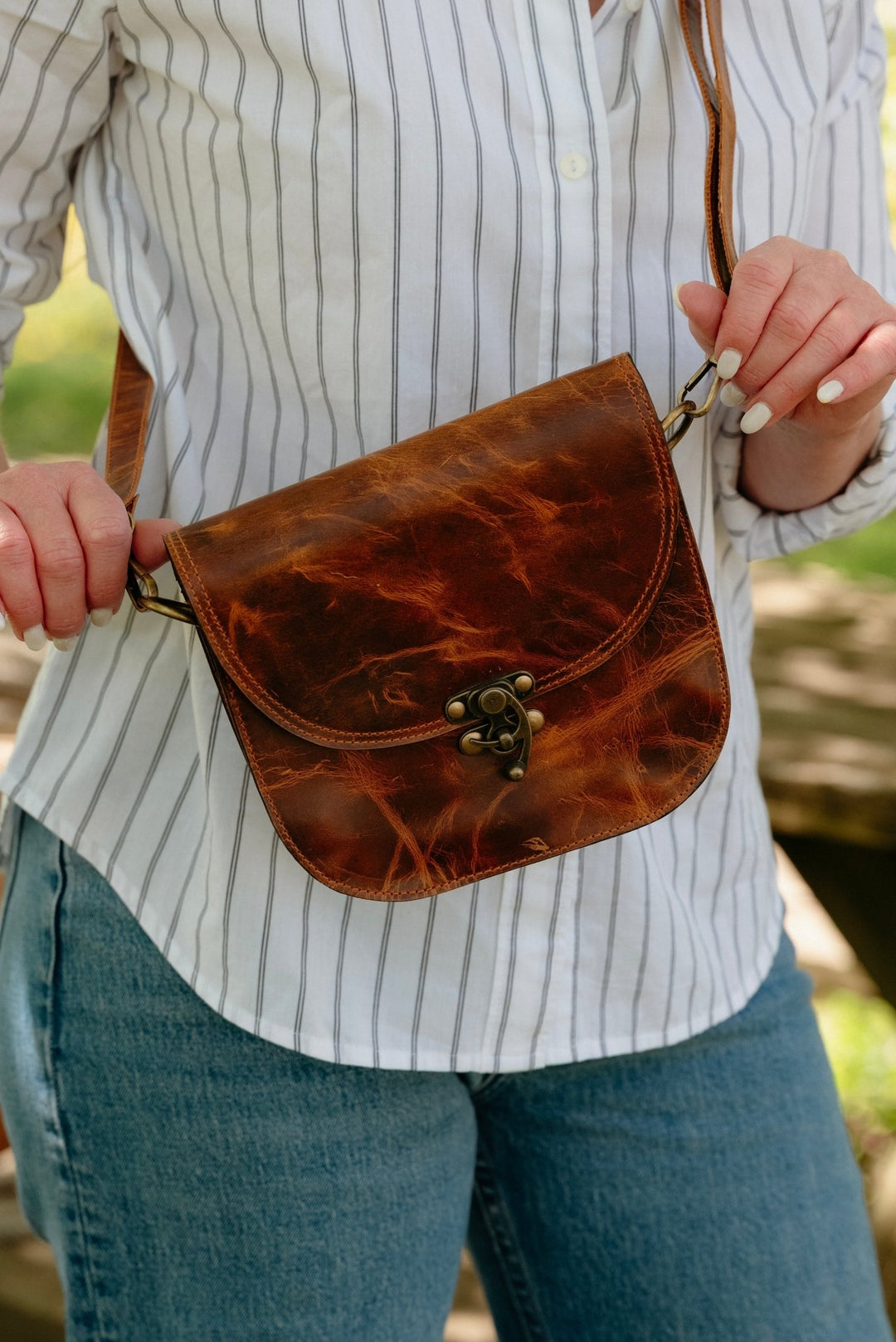 Jenison Leather Crossbody - Lunabelle West