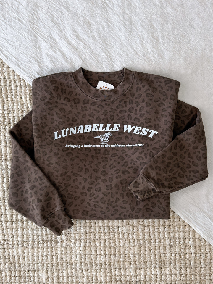LW  Mustang Leopard Crewneck