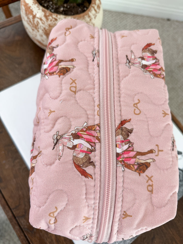 Calico Quilted Makeup Bag