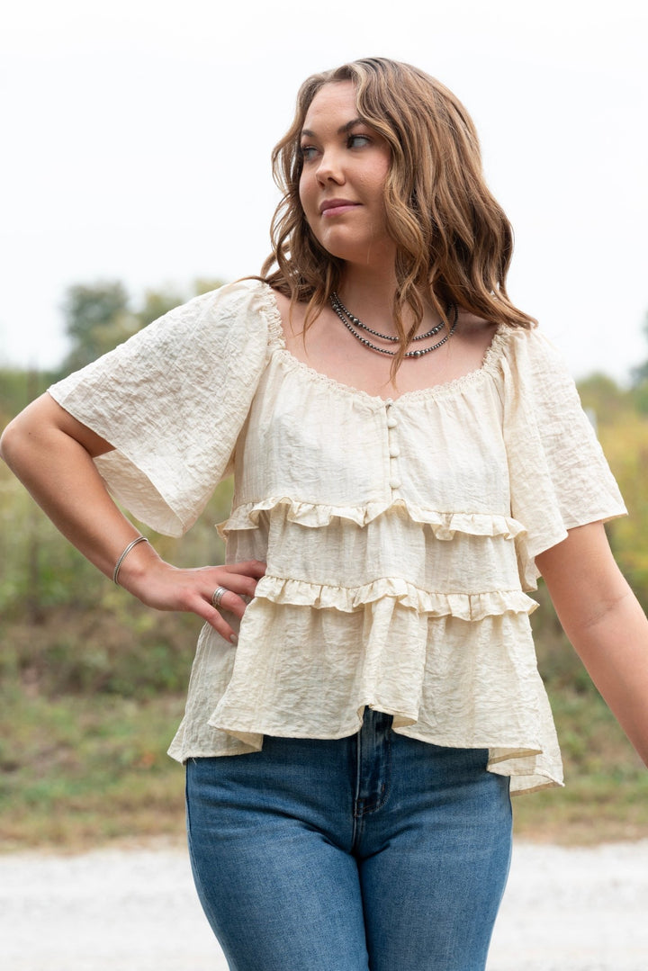 Laurel Ruffle Top - Lunabelle West