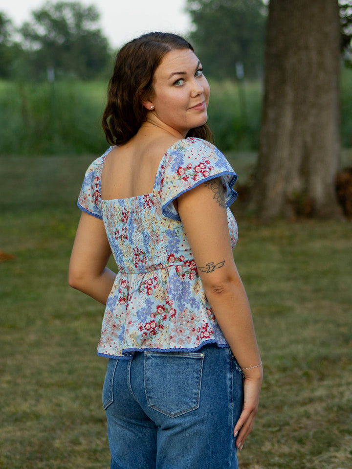 Poppy Floral Top