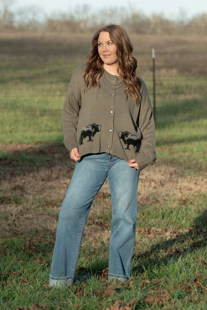 Cattle King Knit Cardigan - Lunabelle West
