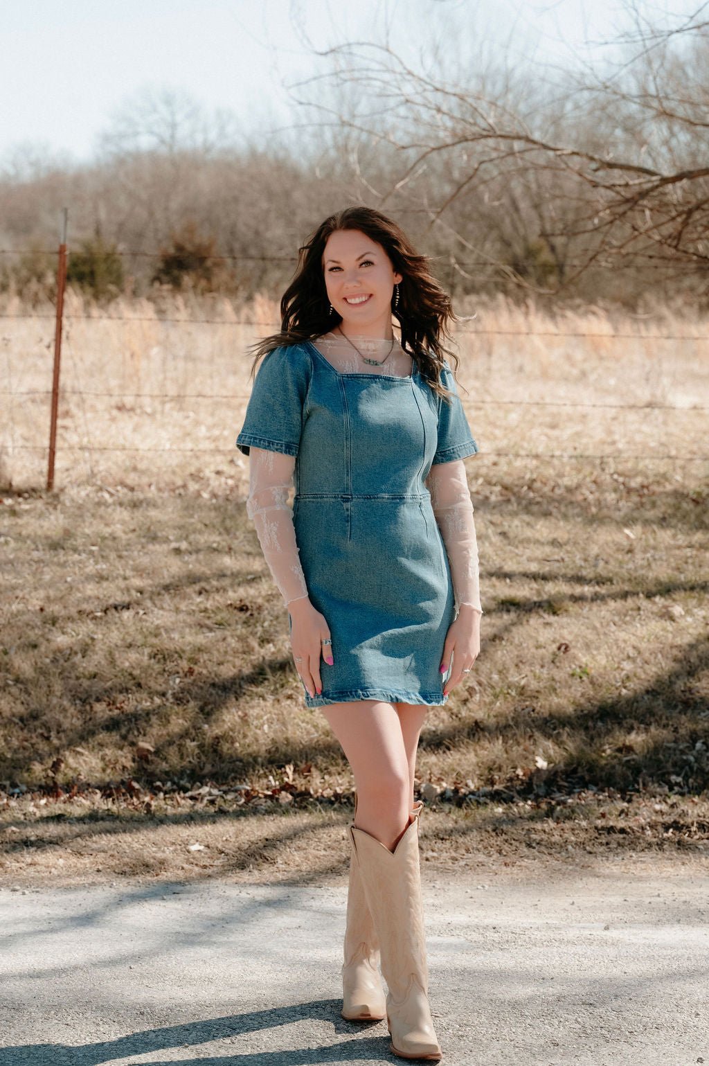 Porter Denim Dress - Lunabelle West