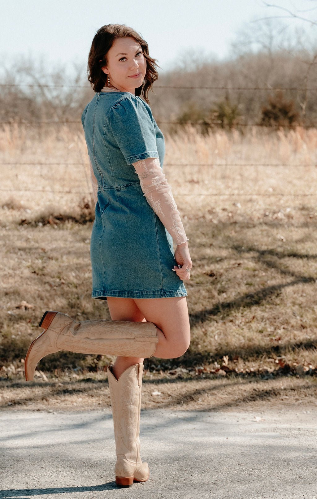 Porter Denim Dress - Lunabelle West