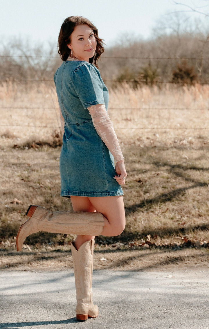 Porter Denim Dress - Lunabelle West