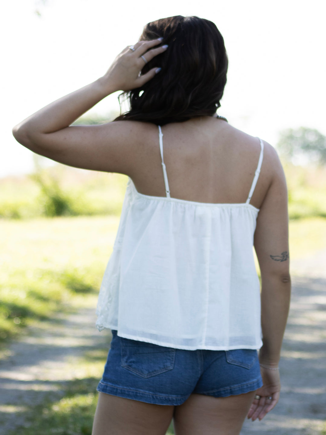 Maris Embroidered Lace Tank