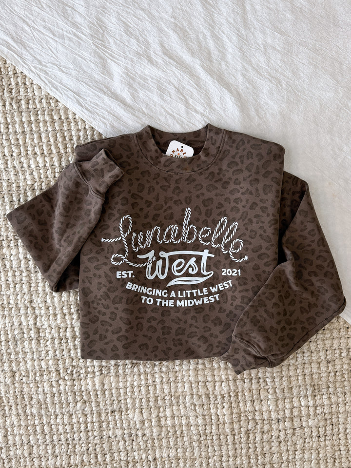 LW Logo Leopard Crewneck