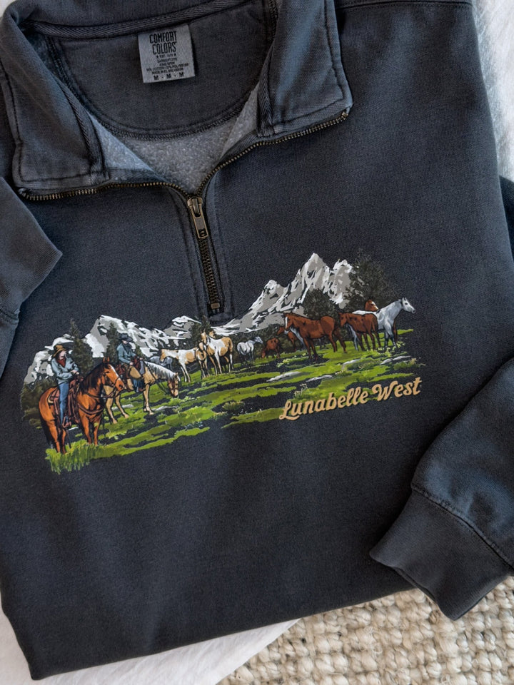 Cowboy Valley Quarter Zip - Lunabelle West