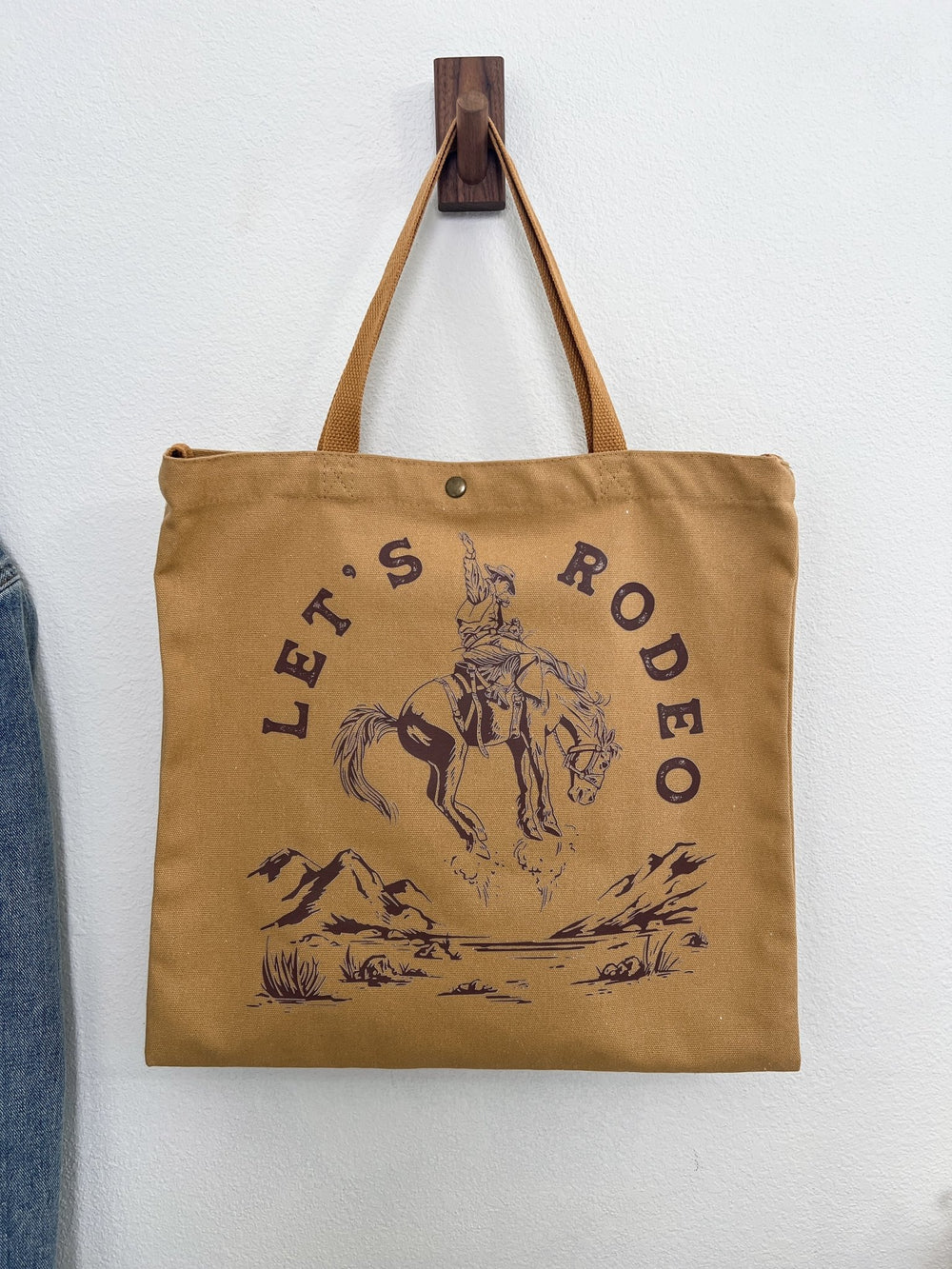 Let's Rodeo Canvas Tote Bag - Lunabelle West