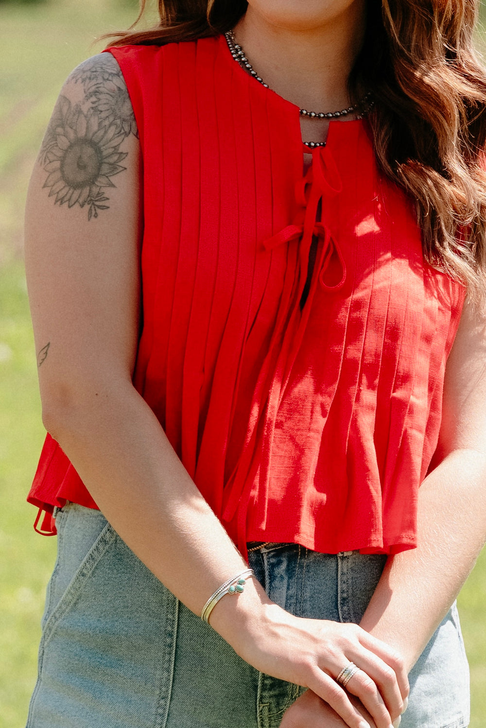 Quinn Pleated Top - Lunabelle West