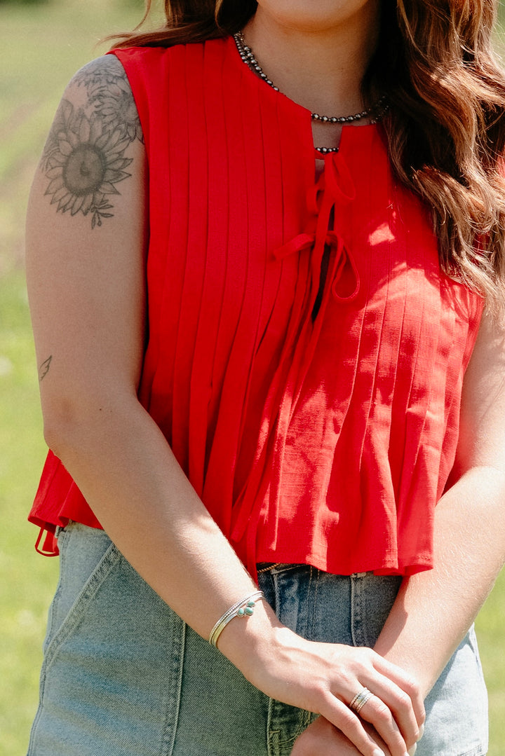 Quinn Pleated Top - Lunabelle West