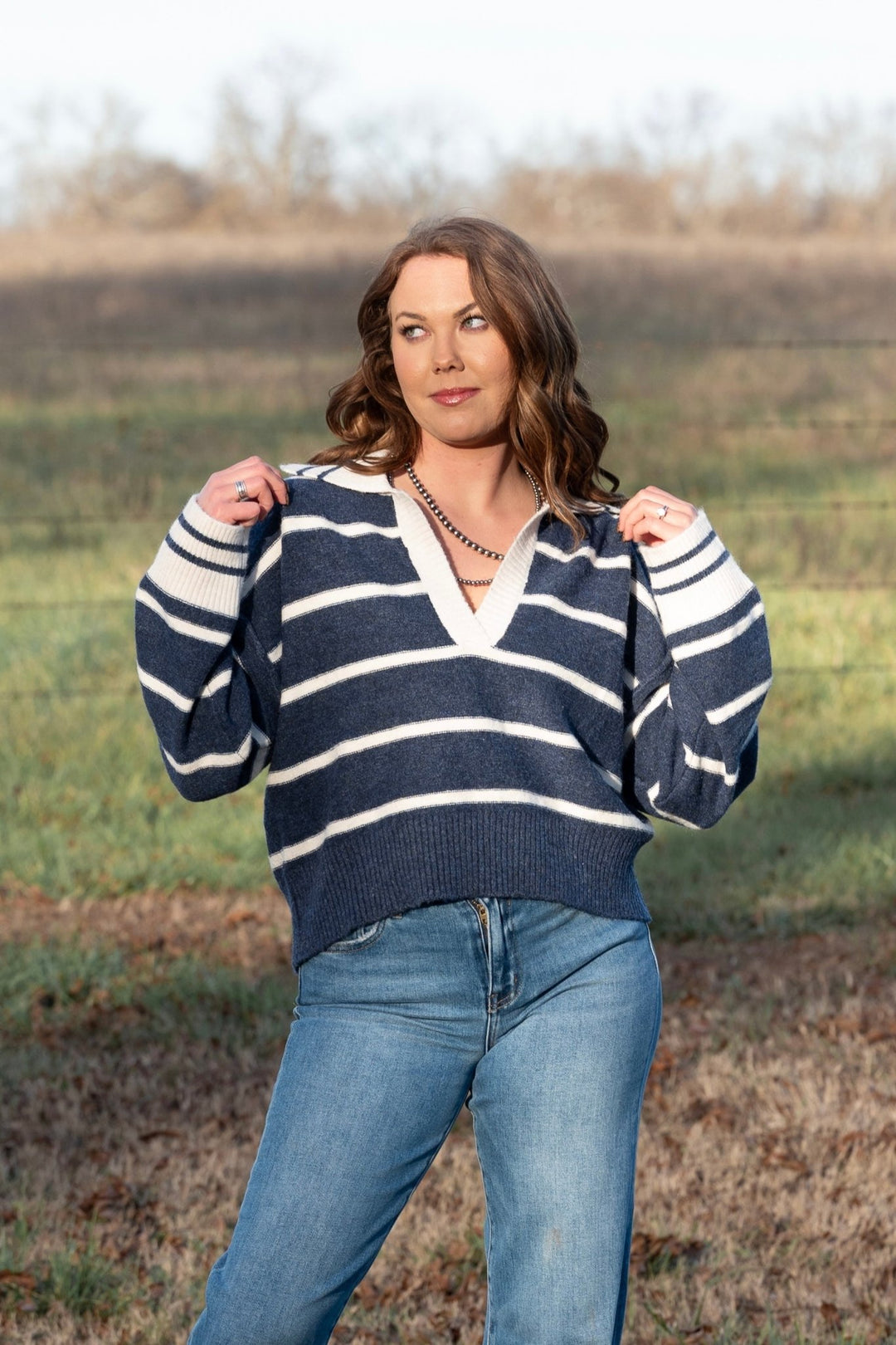 Carter Collared Sweater - Lunabelle West