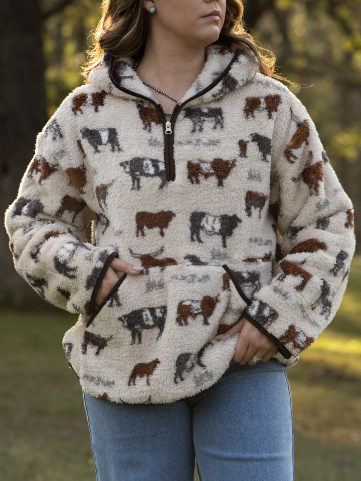 Cattle Country Sherpa Pullover