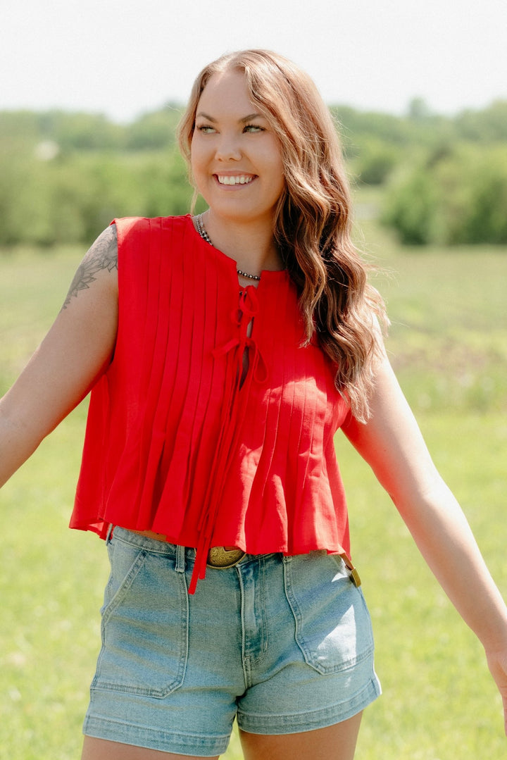 Quinn Pleated Top - Lunabelle West