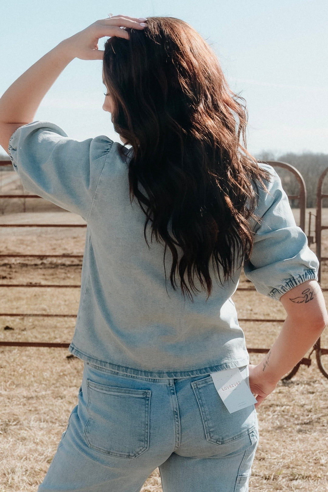 Charleston Denim Top - Lunabelle West