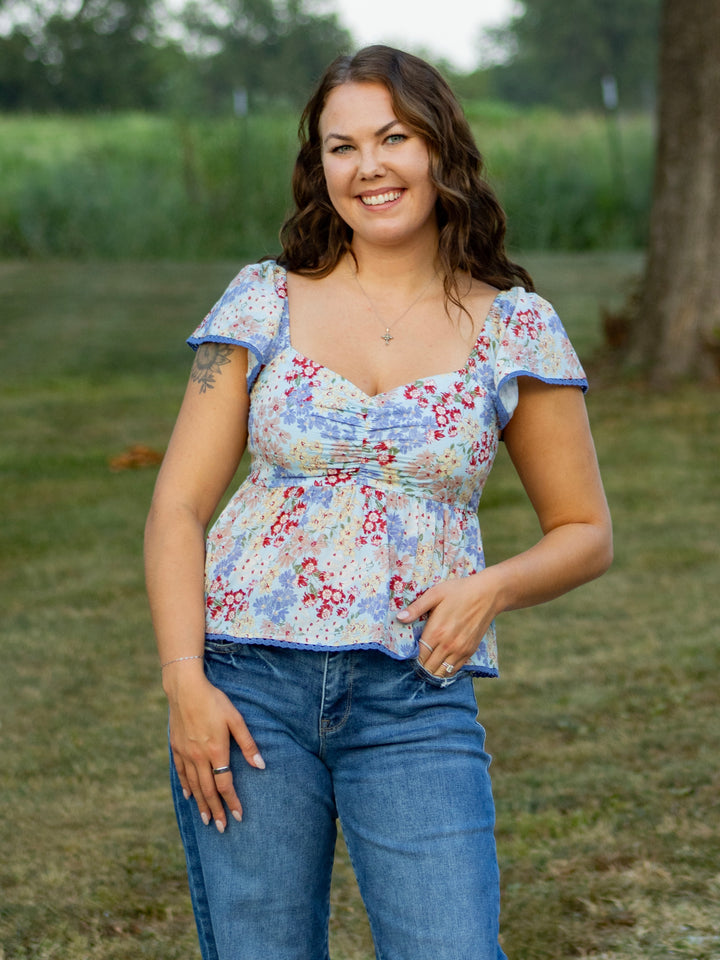 Poppy Floral Top