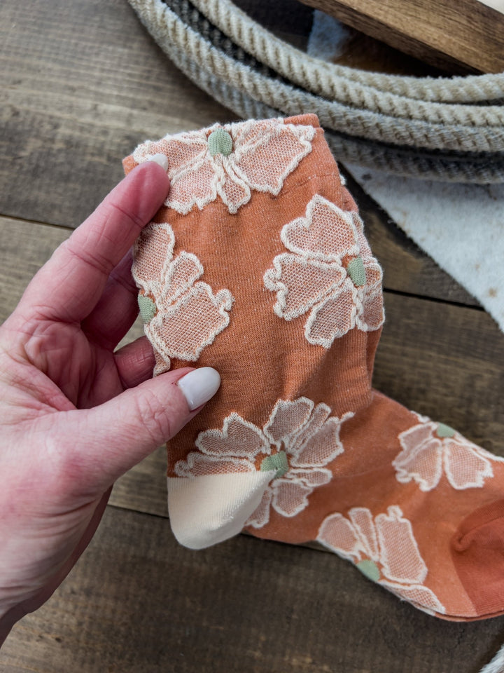 Springtime Embossed Socks - Lunabelle West