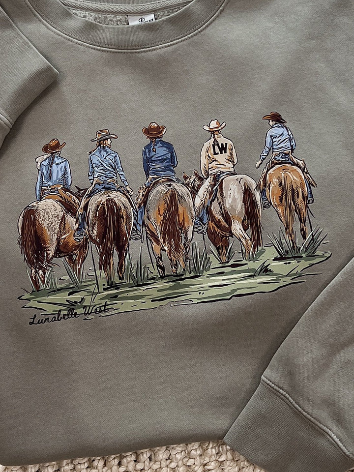Cowgirl Roundup Crewneck - Lunabelle West