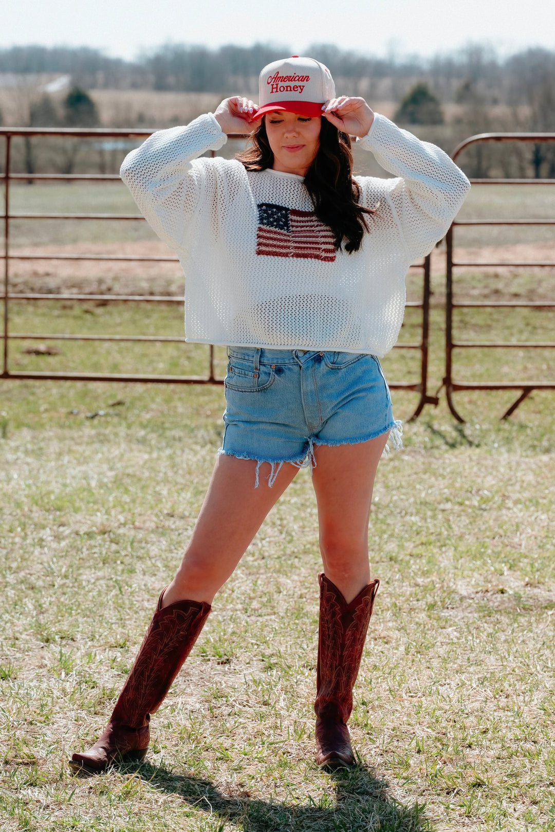 American Flag Knitted Top - Lunabelle West