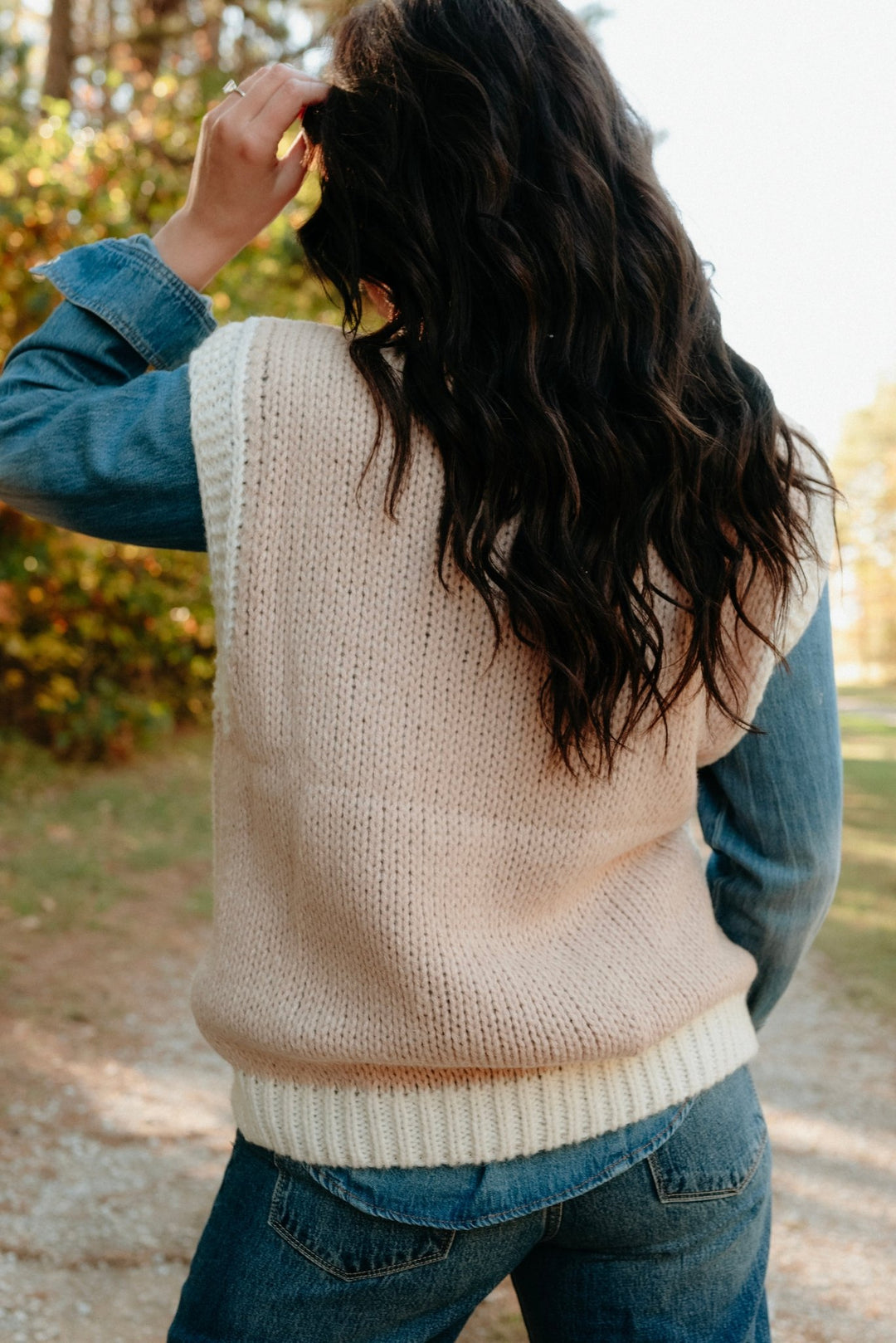 Woven Horseshoe Sweater Vest - Lunabelle West