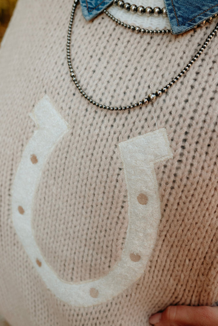 Woven Horseshoe Sweater Vest - Lunabelle West