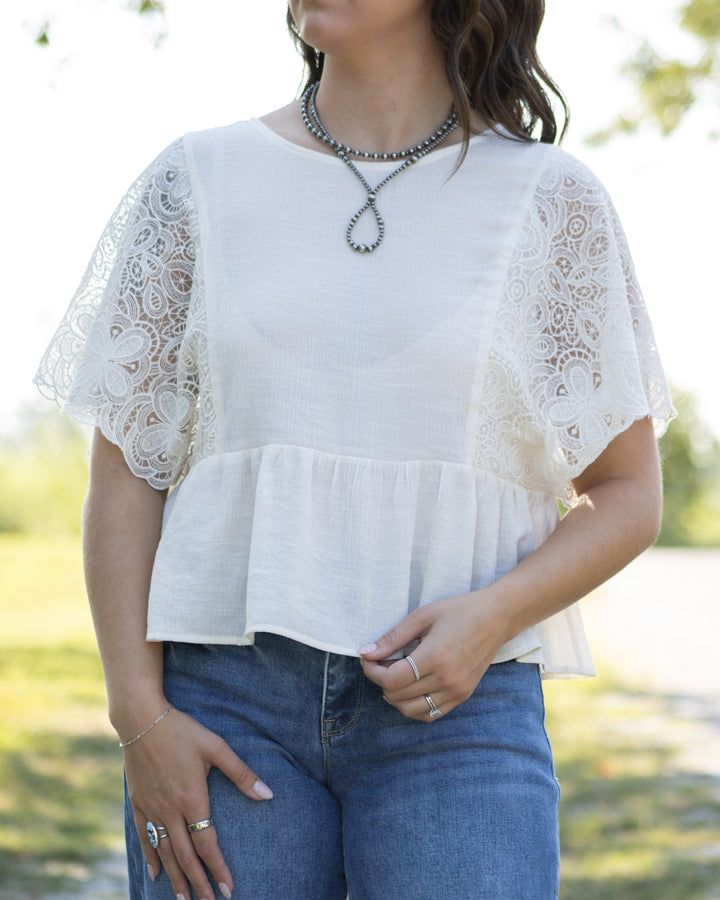 Aspen Lace Sleeve Top