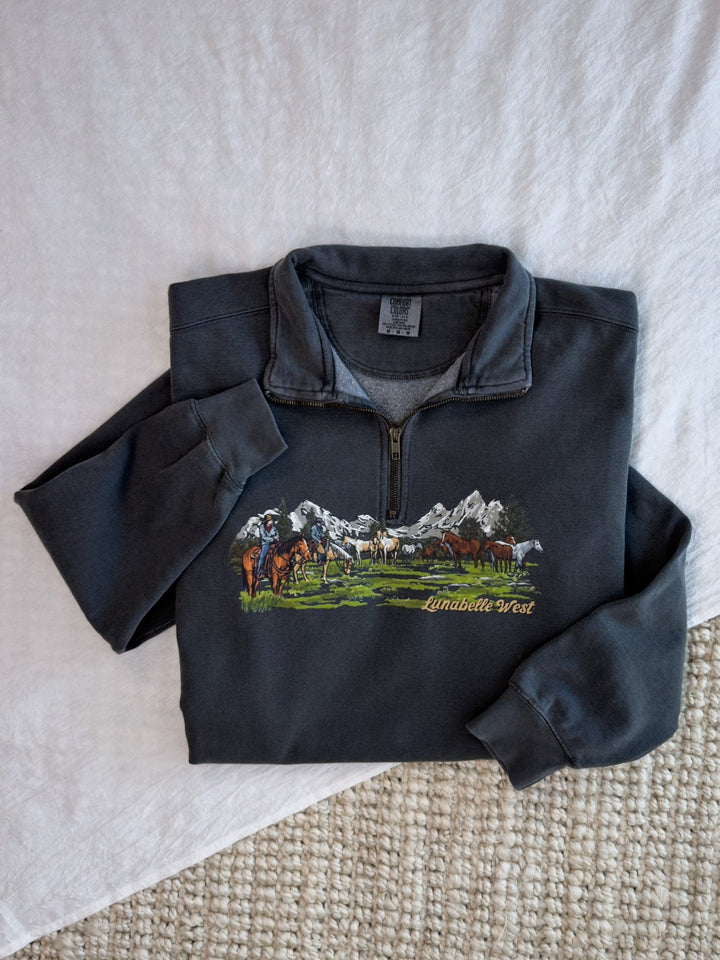 Cowboy Valley Quarter Zip - Lunabelle West