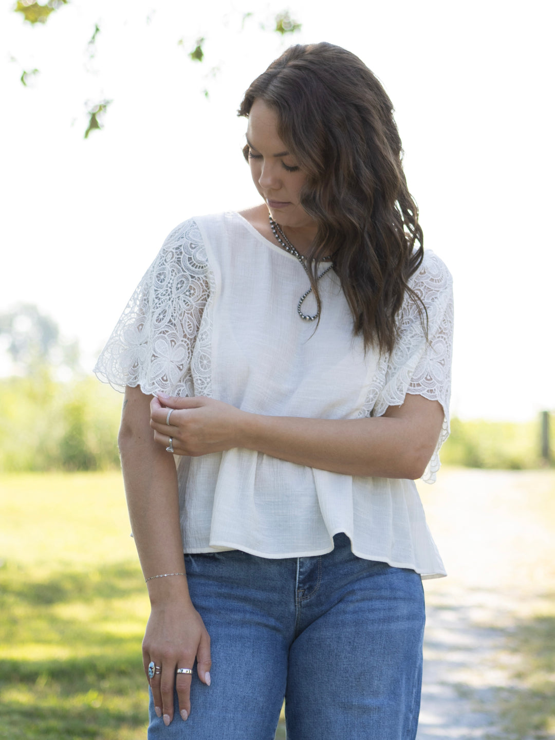 Aspen Lace Sleeve Top