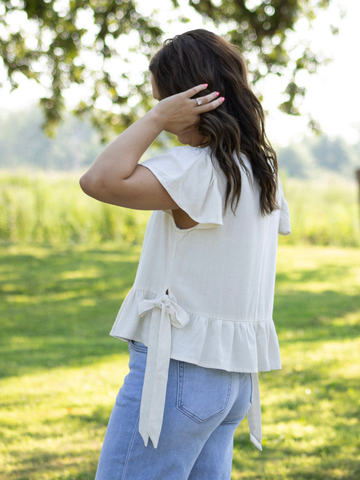 Laurel Flutter Sleeve Top
