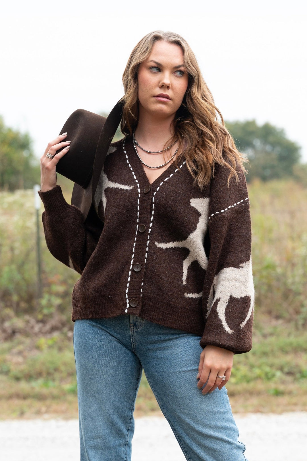 Oaklynn Horse Cardigan - Lunabelle West