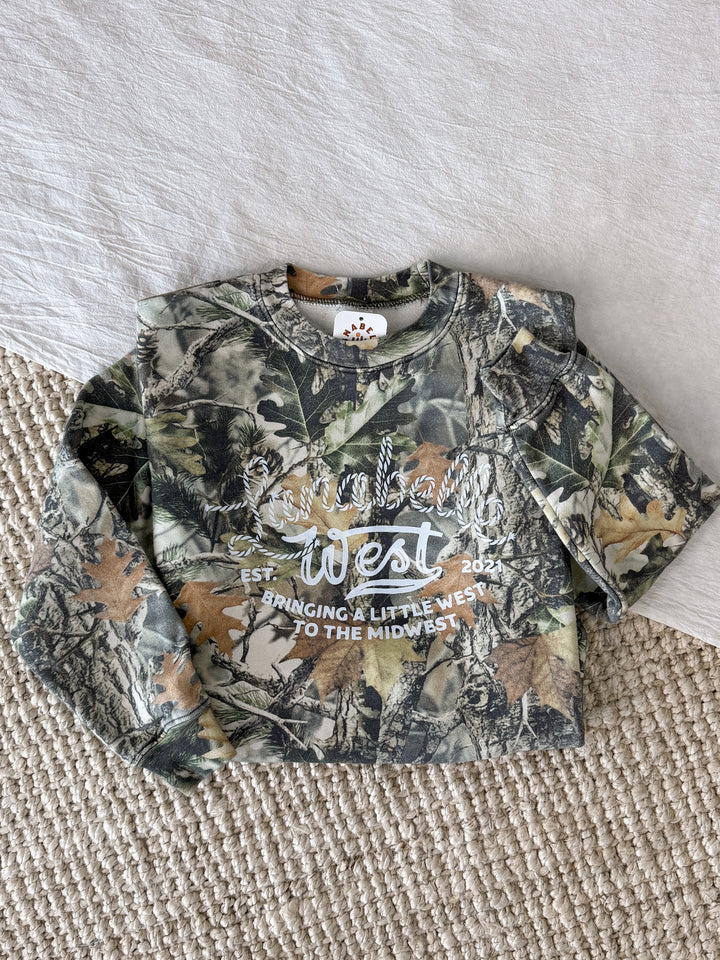 LW Logo Camo Crewneck