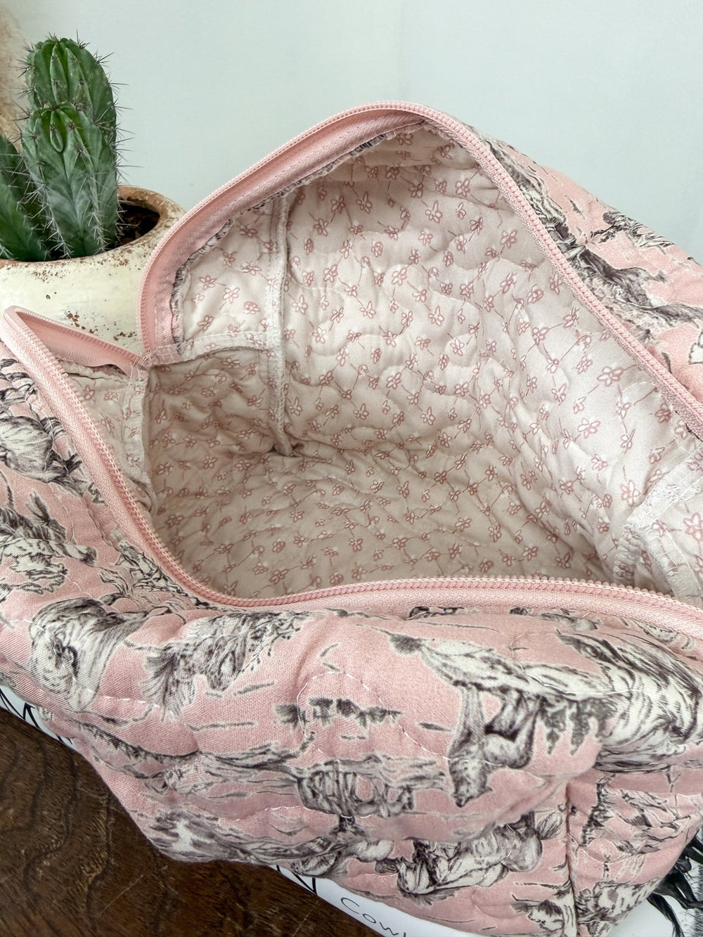 Silver Canyon Quilted Makeup Bag - Lunabelle West