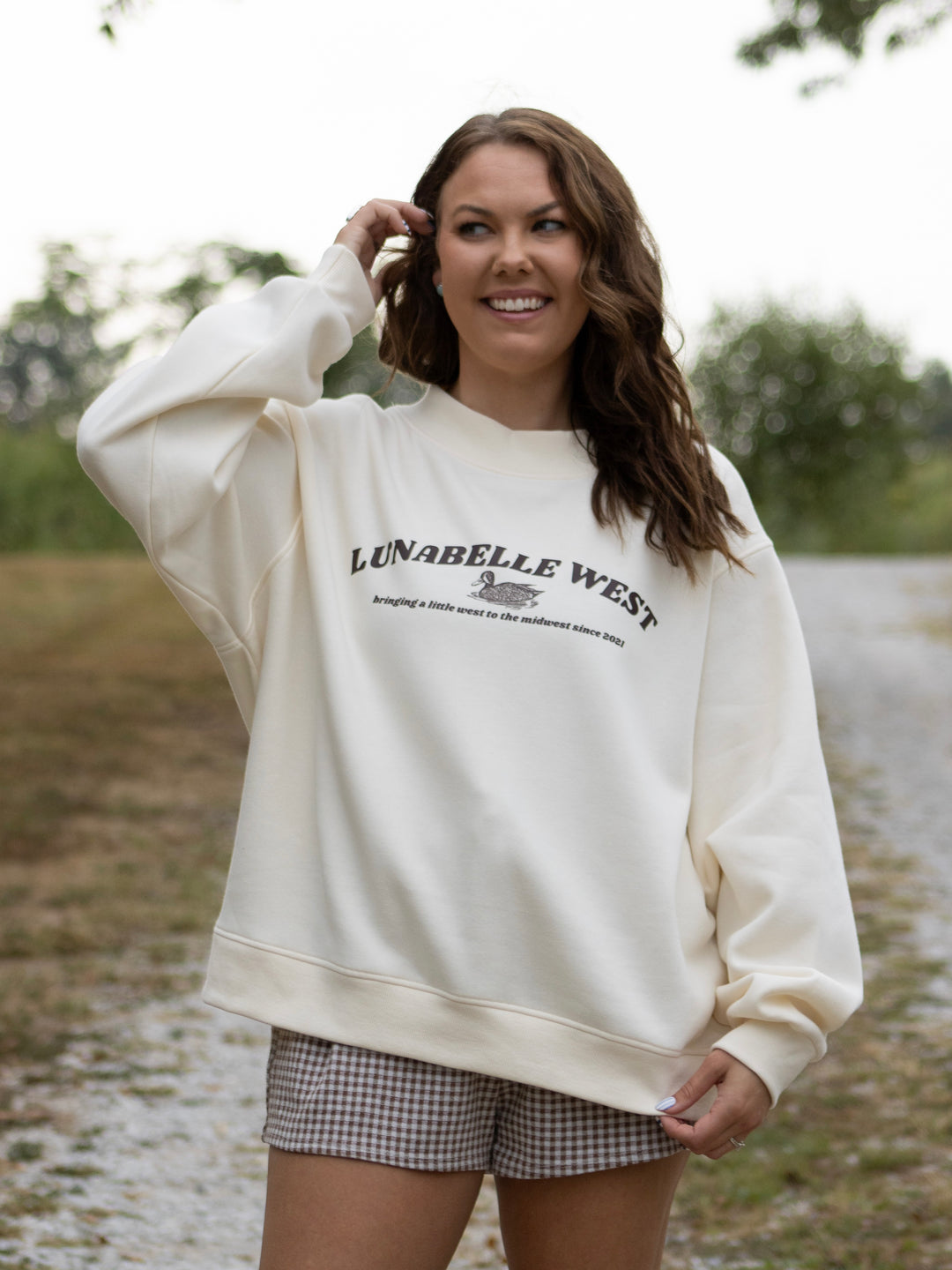 Duck Logo Mockneck Ivory