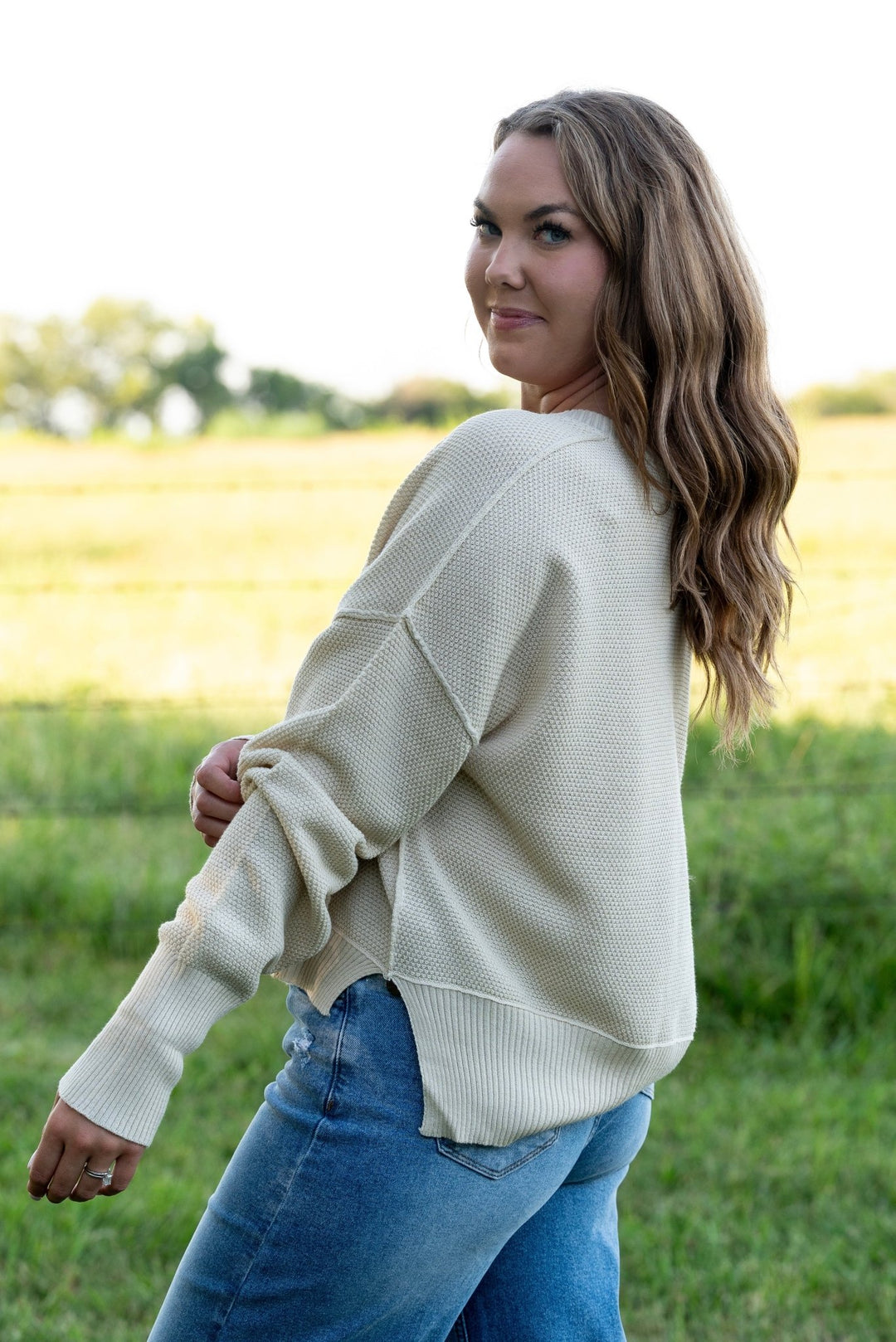 Tatum Knit Henley - Lunabelle West