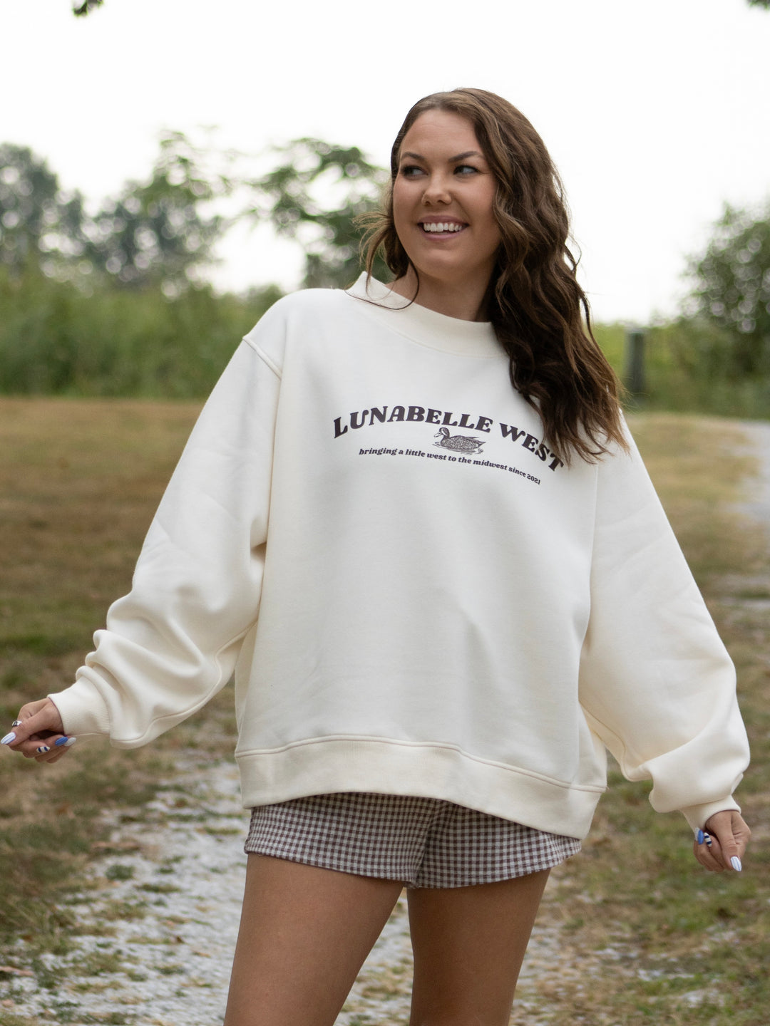 Duck Logo Mockneck Ivory