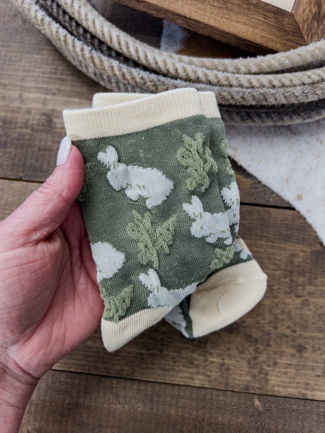 Retro Embossed Socks - Lunabelle West
