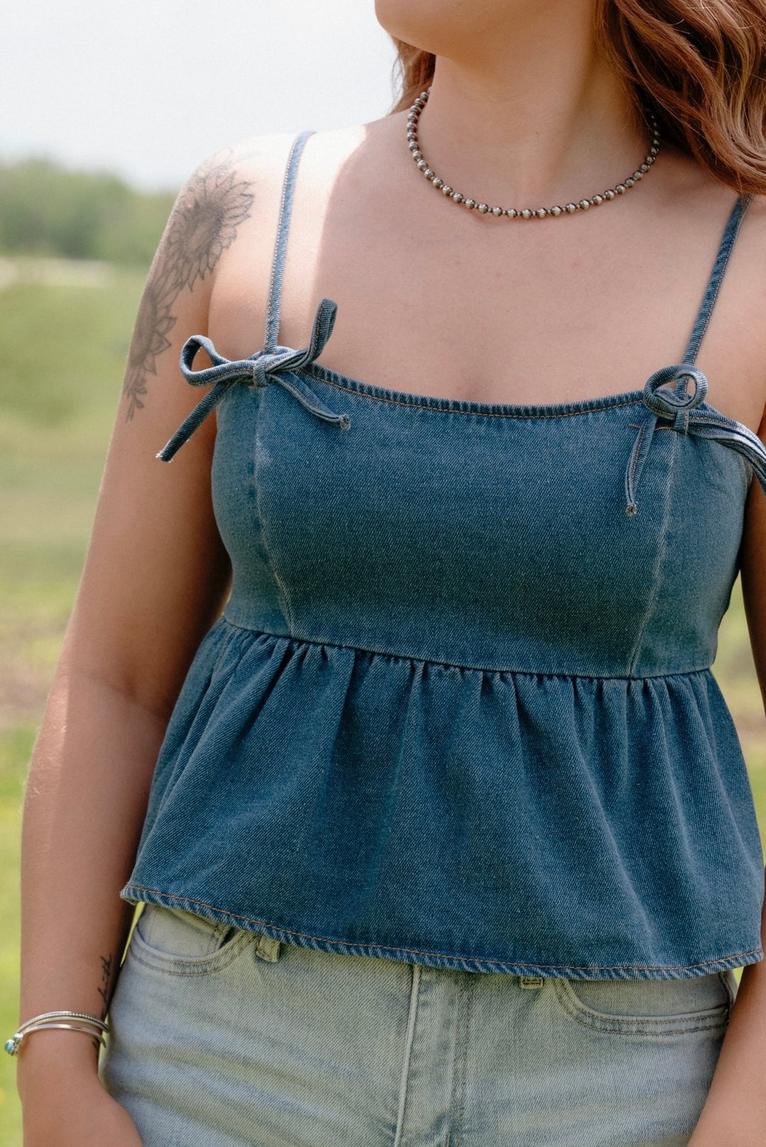 Ander Denim Top - Lunabelle West