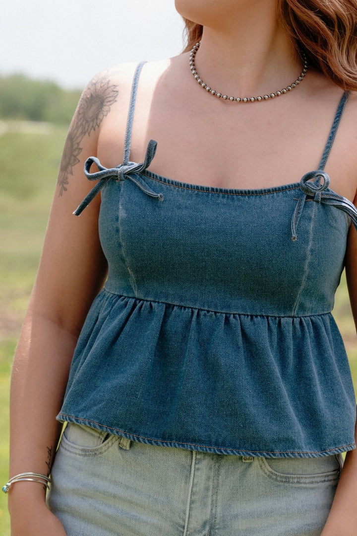 Ander Denim Top - Lunabelle West