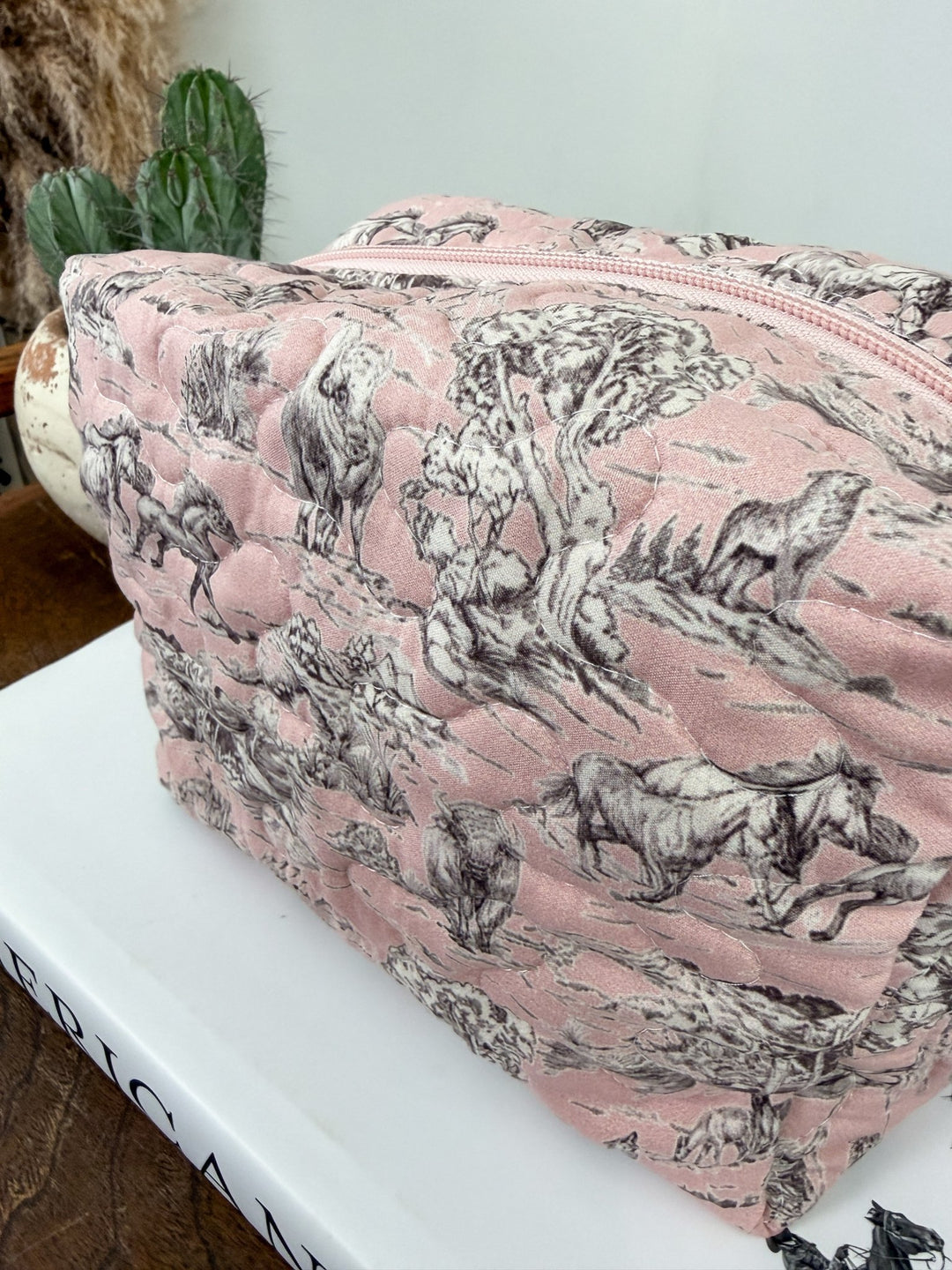 Silver Canyon Quilted Makeup Bag - Lunabelle West