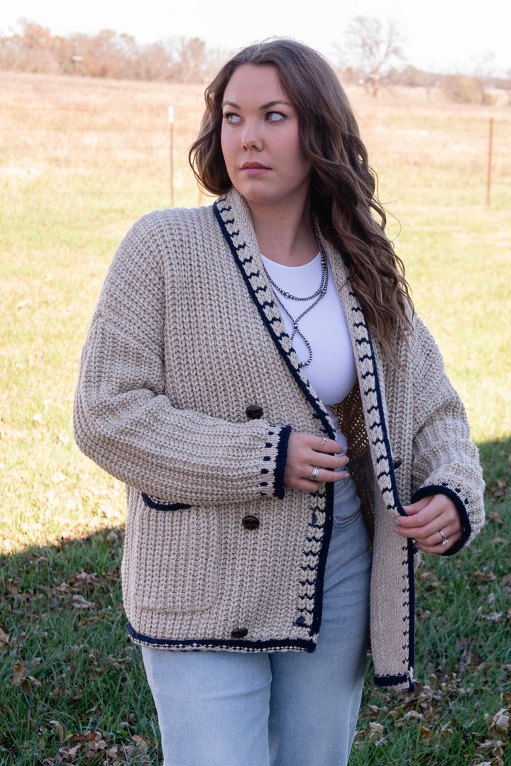 Harper Chunky Knit Cardigan - Lunabelle West