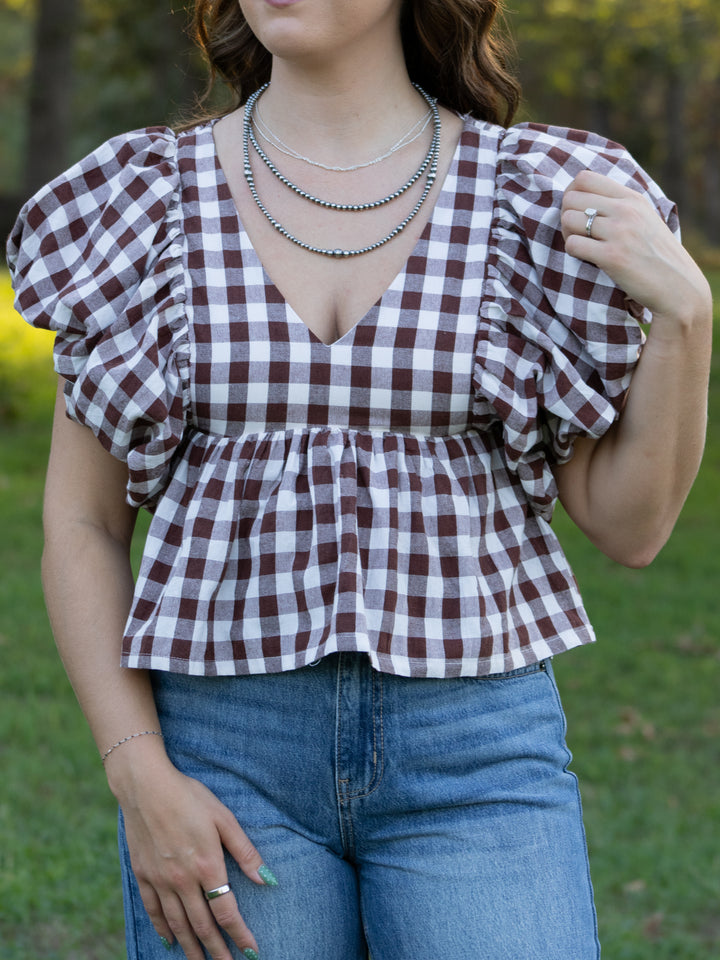 Maisie Gingham Top