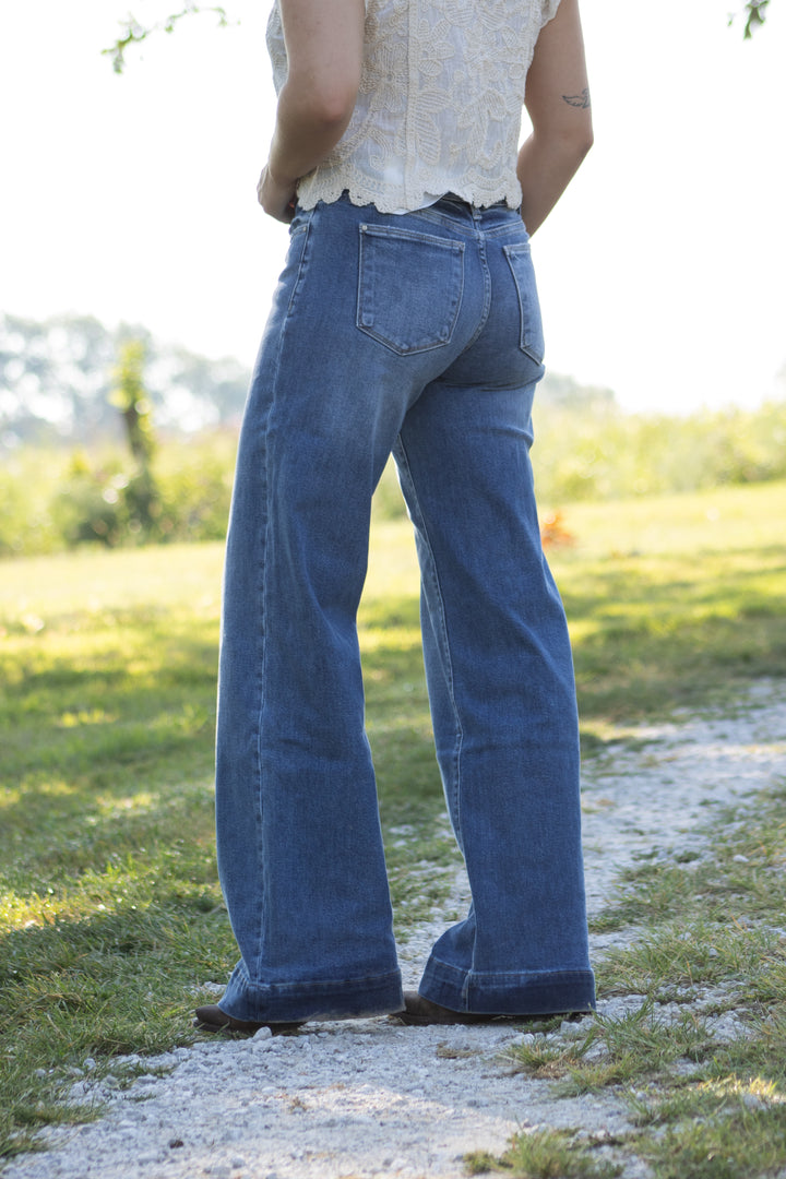 Cooper Wide Leg Denim Trouser