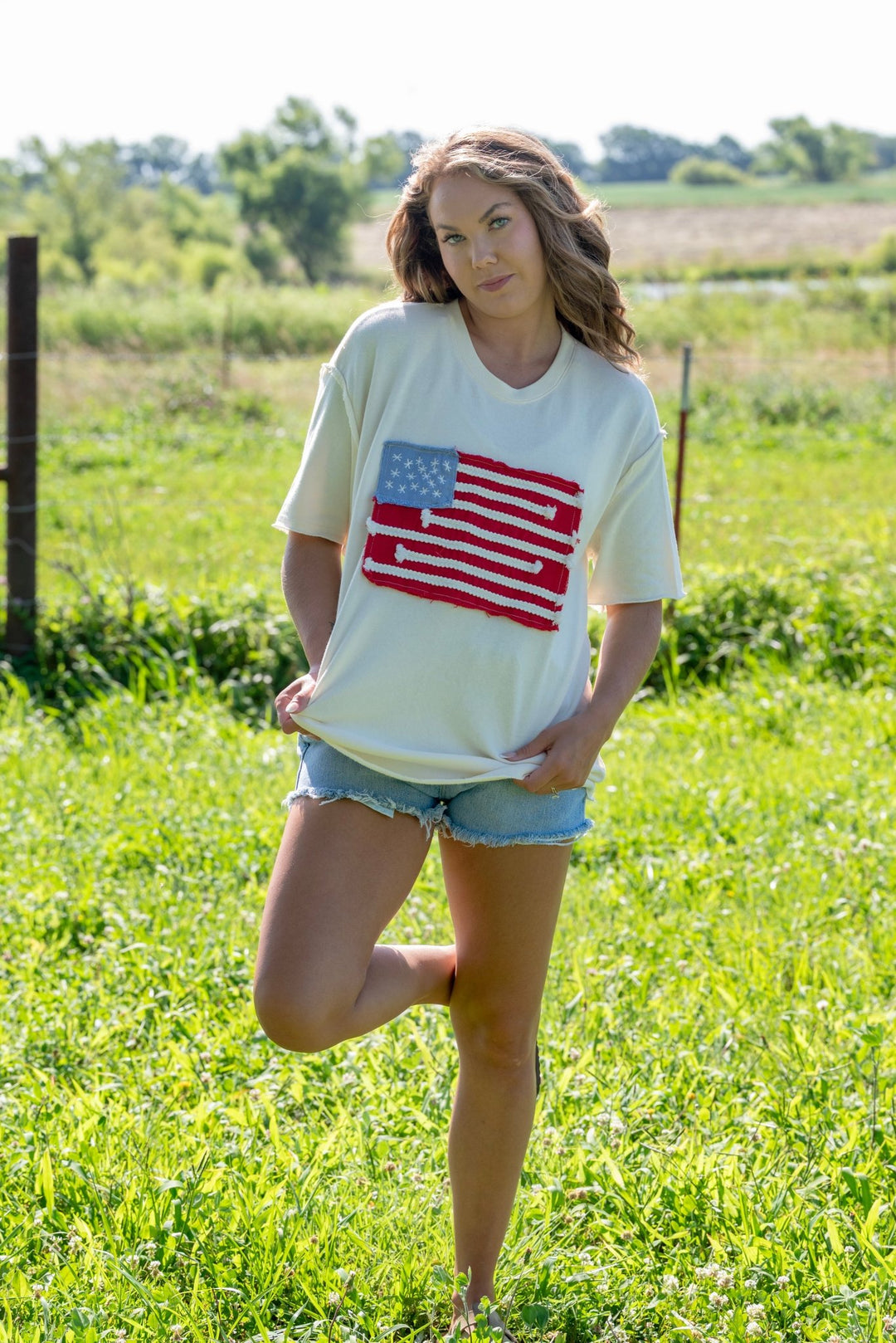 American Flag Tee - Lunabelle West