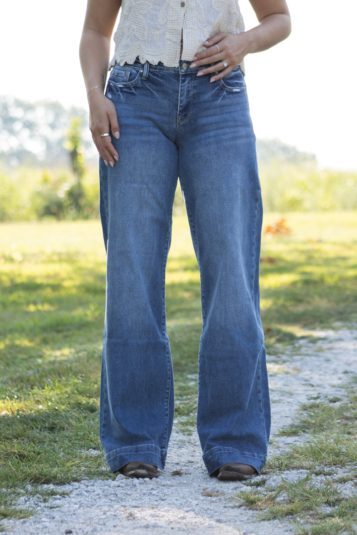 Cooper Wide Leg Denim Trouser