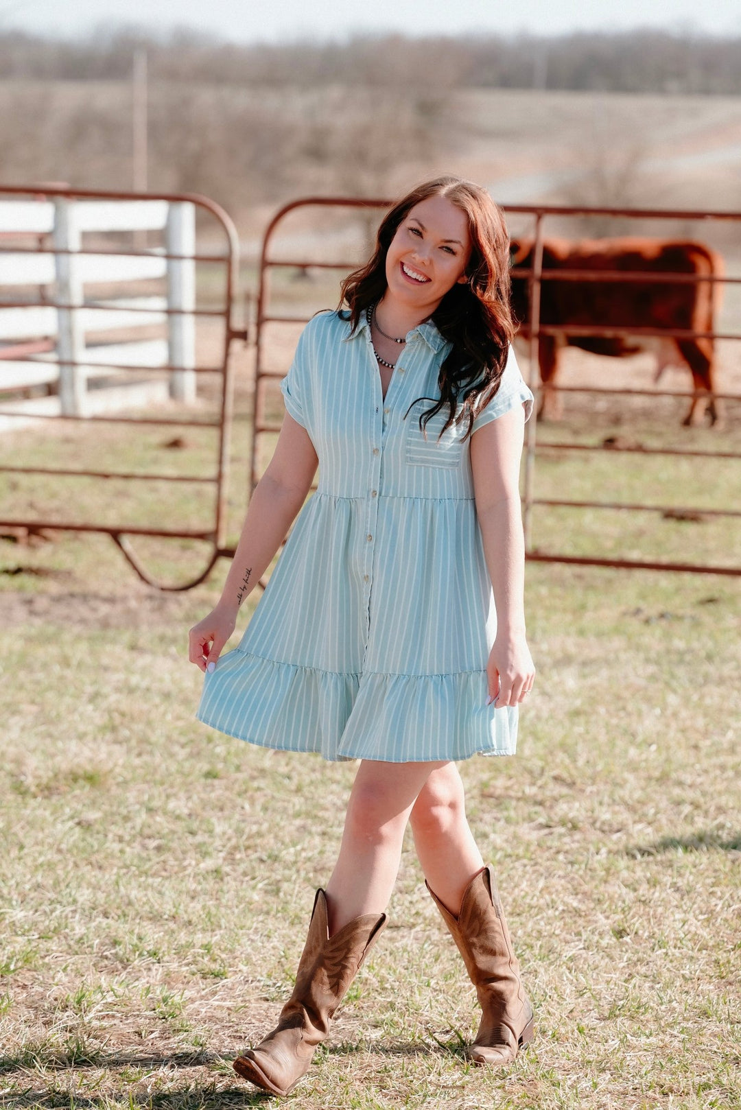 Irving Button Down Dress - Lunabelle West