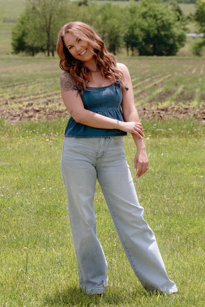 Ander Denim Top - Lunabelle West