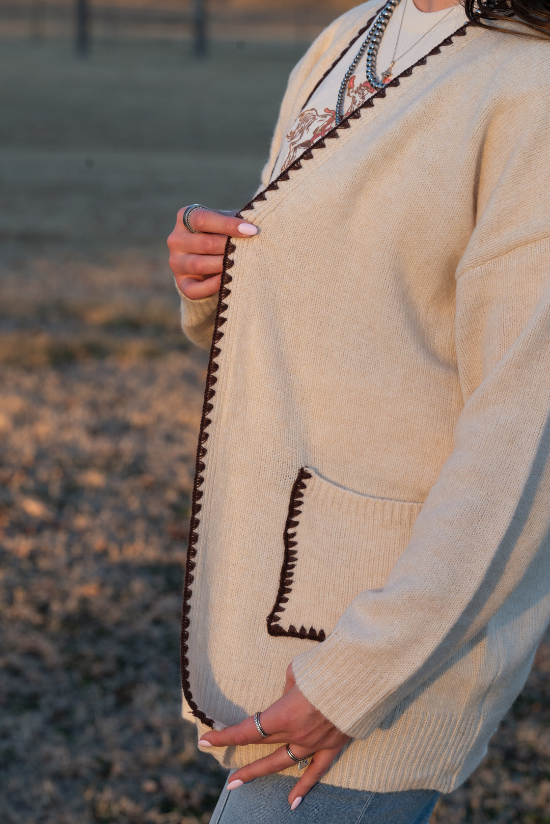 Darcy Stitch Detail Cardigan