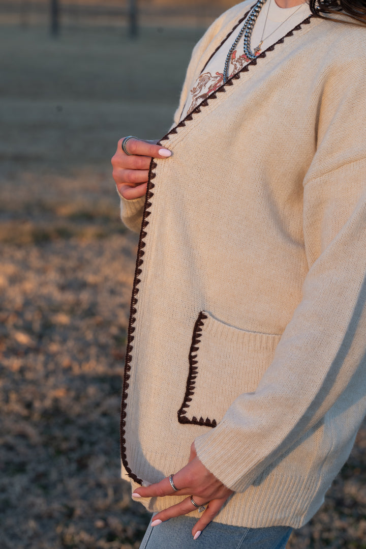 Darcy Stitch Detail Cardigan